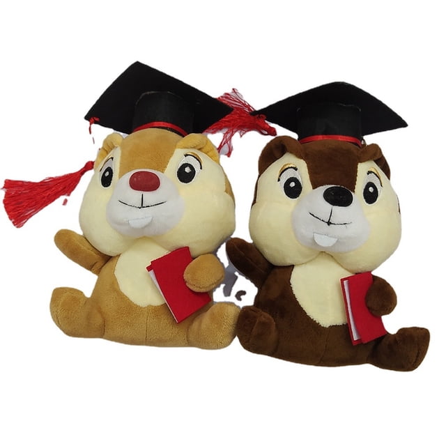 Muñeco de peluche con forma de hámster, 13 cm de altura, con gorro de médico, 2 unidades por juego