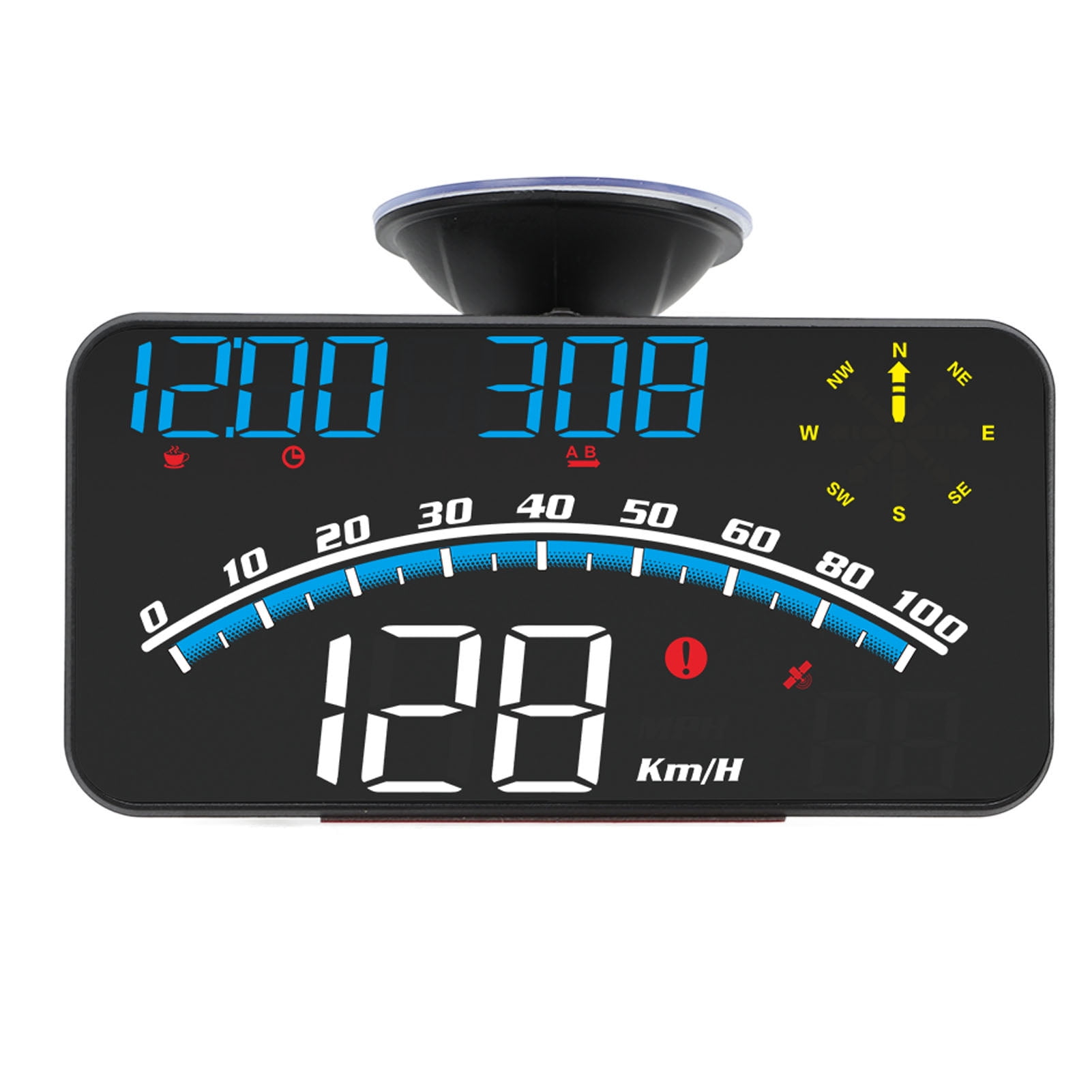 Car HUD, High Definition LED Screen HUD GPS Speedometer Plug And