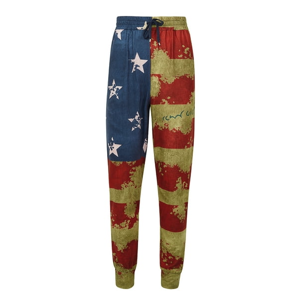Blotona Men's 4th of July Sweatpants Independence Day American Flag ...