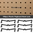 thumbnail image 4 of 100 Pieces of Plastic Pegboard Hook Lock Pegboard Display Hook Storage Rack, 4 of 8