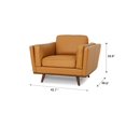 thumbnail image 3 of Fauteuil d'Appoint en Cuir Cognac Selina, 3 of 4