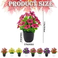 thumbnail image 2 of Artificial Flower Plant,Fake Flowers,Artificial Small Potted Plants & Violet Plastic Potted Flowers for Home Living Room Table Decoration,Black, 2 of 8