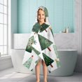 thumbnail image 6 of White Christmas Tree Pattern Hooded Bath Towel，50"x30" for Ages 3 To 12 Kids, Quick Dry Lightweight Soft Microfiber Hood Beach Towel Cover Up for Kids, 6 of 7