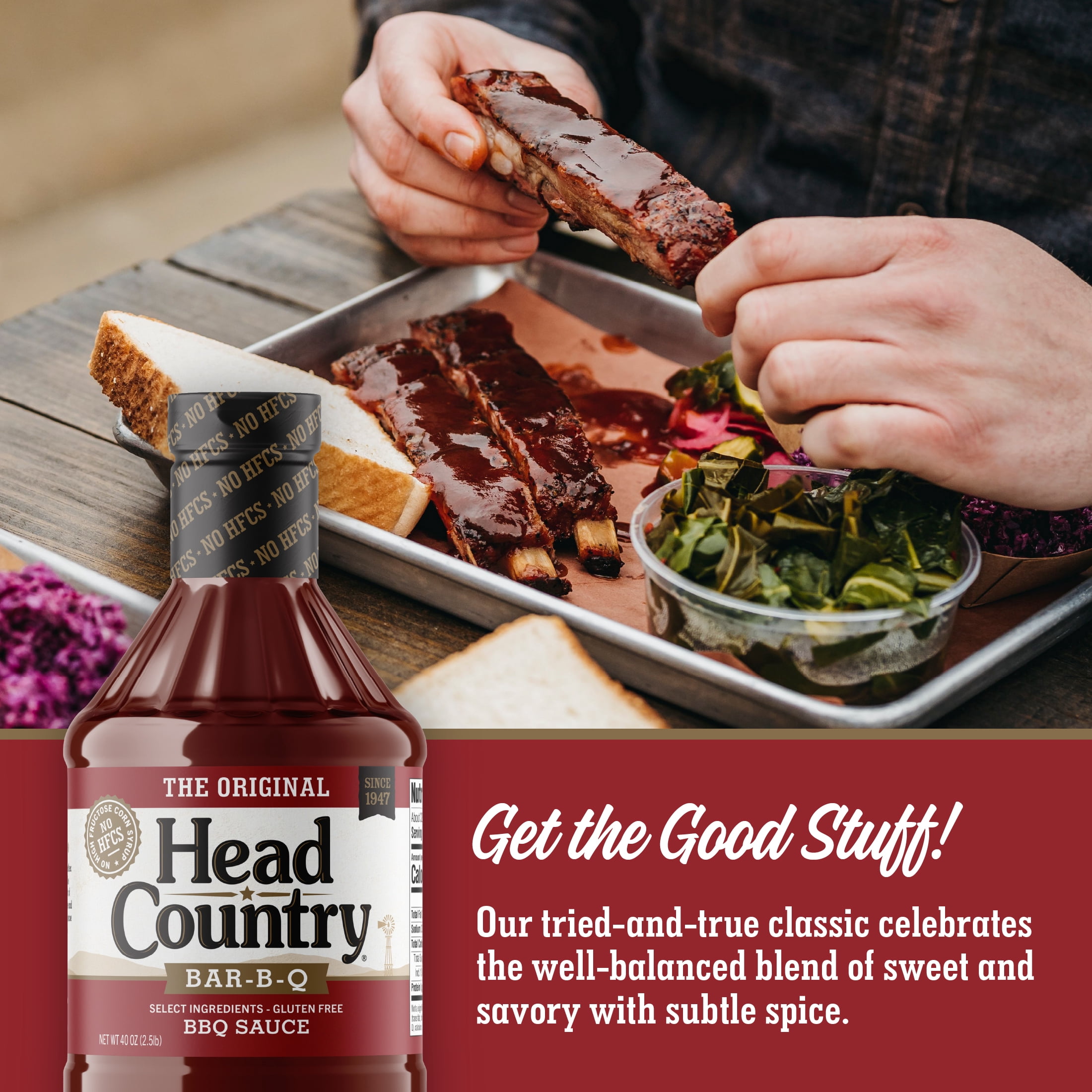 (3 pack) Head Country Original BBQ Sauce, 40 oz