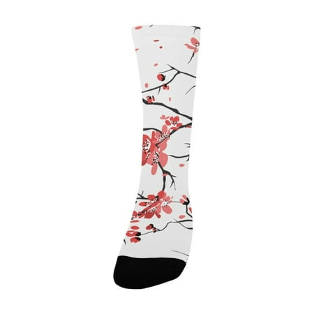 

cherry or sakura seamless pattern Women s Custom Socks (Made In USA)