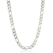 Coastal Jewelry Stainless Steel Figaro Chain Necklace (9mm) - 24"