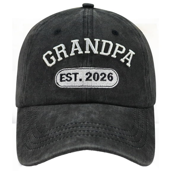 TrendOFT Men's Baseball Caps Grandpa Adjustable Embroidered Baseball Cap Black One Size