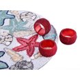 thumbnail image 6 of STPgoods Handmade Seashells Beaded Placemat Set of 2 Pcs 14.2” (36 cm) Decorative Round Placemats for Dining Table Nautical Kitchen Table Mats with Beads, White Red Blue, 6 of 9