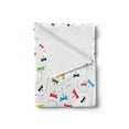 thumbnail image 2 of Dragonfly Soft Flannel Fleece Blanket, Silhouettes of Spring Wildlife Bugs with Rainbow Colors Blossoming Nature Season, Cozy Plush for Indoor and Outdoor Use, 50" x 60", Multicolor, by Ambesonne, 2 of 5