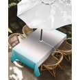 thumbnail image 3 of Outdoor Tablecloth with Umbrella Hole, Turquoise Grey Spillproof Waterproof Outdoor Table Cover, Gray Farmhouse Modern Rustic Patio Tablecloths for Party Picnic Camping, Rectangle 60"x120", 3 of 9