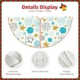 thumbnail image 3 of Lukts Gold Stars Blue Dots Pattern Print Color Life Christmas Tree Skirt, Winter Holiday Tree Mat Decoration ,Can be Used as A Shawl-36", 3 of 6