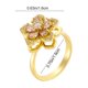 thumbnail image 3 of Anillo de flores para mujer, anillo giratorio de cristal con forma de flor, anillo giratorio ajustable, ideal para San Valentín, regalo de joyería para mujer, anillo de metal., 3 of 6