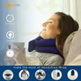 thumbnail image 6 of Sunny Bay Microwave Heating Pad, Microwavable Heated Neck and Shoulder Wrap, Hands-Free Weighted Moist Hot or Cool Pack, Soft Fleece Cover and Flaxseed Filling, 26x7 Long-Length, Blue, 6 of 9