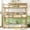 Natural, variant on HICOMILA Detachable Triple Twin Rubber Wood Bunk Bed with Dual Built-In Ladders & Full Guardrails, Vertical Space Saving Three Tier Solid Wood Bed, American Minimalist Style, Black