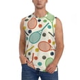 thumbnail image 2 of Goofa Racket and Tennis Ball Printed Men's Sleeveless T-Shirt - Athletic Gym Workout Tank Top for Men - Moisture-Wicking, UPF 30+ Quick-Dry Muscle Tee-3X-Large, 2 of 8