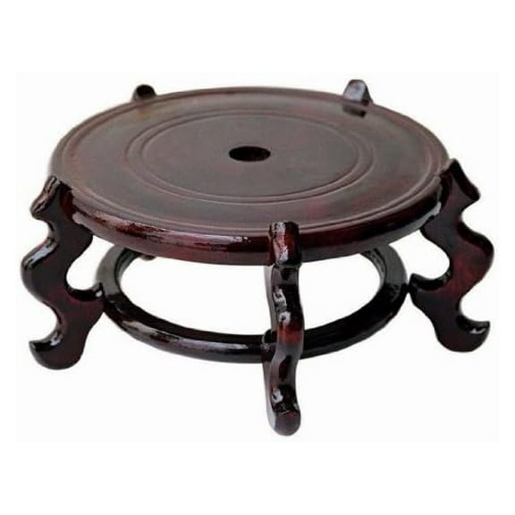 "Beautiful Hand Craft Rosewood Oriental Vase Stand 14"""