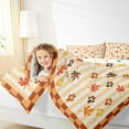 thumbnail image 3 of Feelyou Autumn Maple Bedding Comforter Set, Stripes Geometric Twin Comforter Sets, Happy Harvest Bedding Set, Super Cozy Room Decoration, 2 Piece, 3 of 8