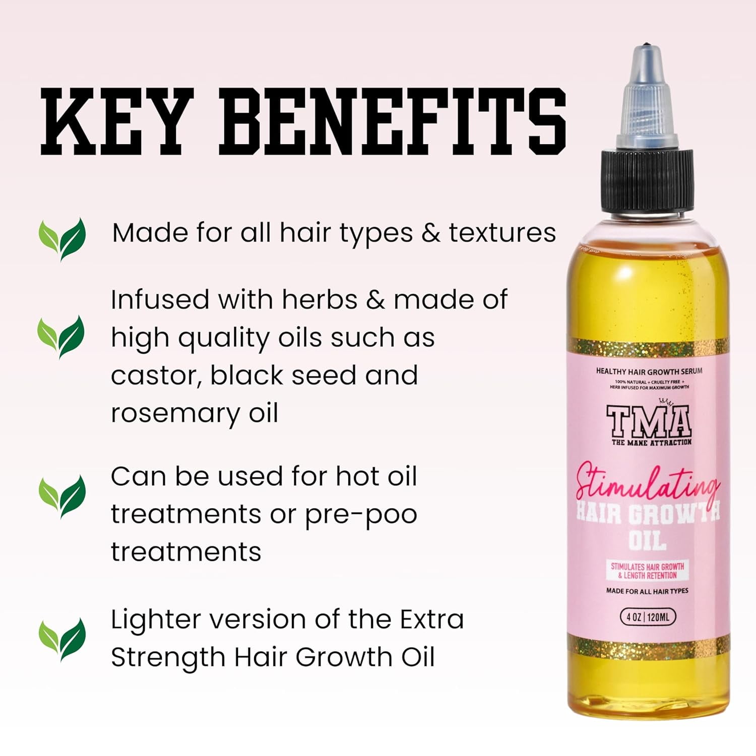 The Mane Attraction Rosemary Castor Black Seed Hair Oil, 4 Fl Oz, Value Pack