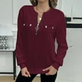 thumbnail image 2 of FAVIPT Women's Quilted Quarter Zip Sweatshirt Small Dough Twists Textured Pullover Long Sleeve Crew Neck Tops Casual Loose Fall Outfits 2025 Wine,S, 2 of 7