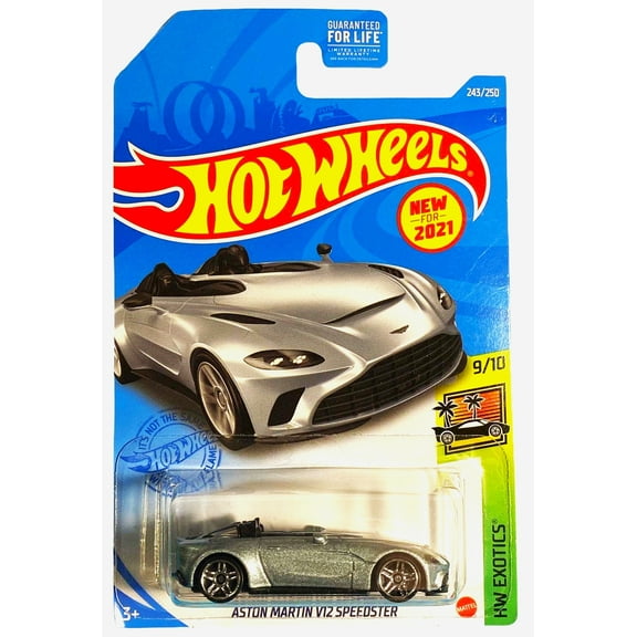 Hot Wheels Aston Martin V12 Speedster, HW Exotics 9/10 Silver 243/250