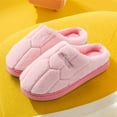 thumbnail image 2 of Slippers for Women,Couple Winter Indoor Home Plus Velvet Warm Thick Bottom Non Cotton Slippers,Womens Slippers,Pink,8.5, 2 of 4