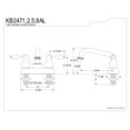 thumbnail image 2 of Kingston Brass KB2471AL 4 in. Centerset 2-Handle Laundry Faucet, Polished Chrome, 2 of 3