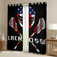 thumbnail image 2 of Homewish Lacrosse Curtains Pack of 2 (42x84 Each), Kids Teens Sport Curtains Blackout, American Flag Bedroom Curtains, Luxury Room Decor, 2 of 6