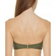 thumbnail image 4 of DKNY MOSS GREEN Colorblocked Bandeau Bikini Swim Top, US 2X-Large, 4 of 4