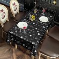 thumbnail image 6 of Black White Gothic Cat Skull Moon Pattern Rectangle Tablecloth 60"x102",Waterproof Polyester Rectangle Table Cloth, Wipeable Spillproof Polyester Tablecloth for Dining, Camping, Indoor and Outdoor, 6 of 6