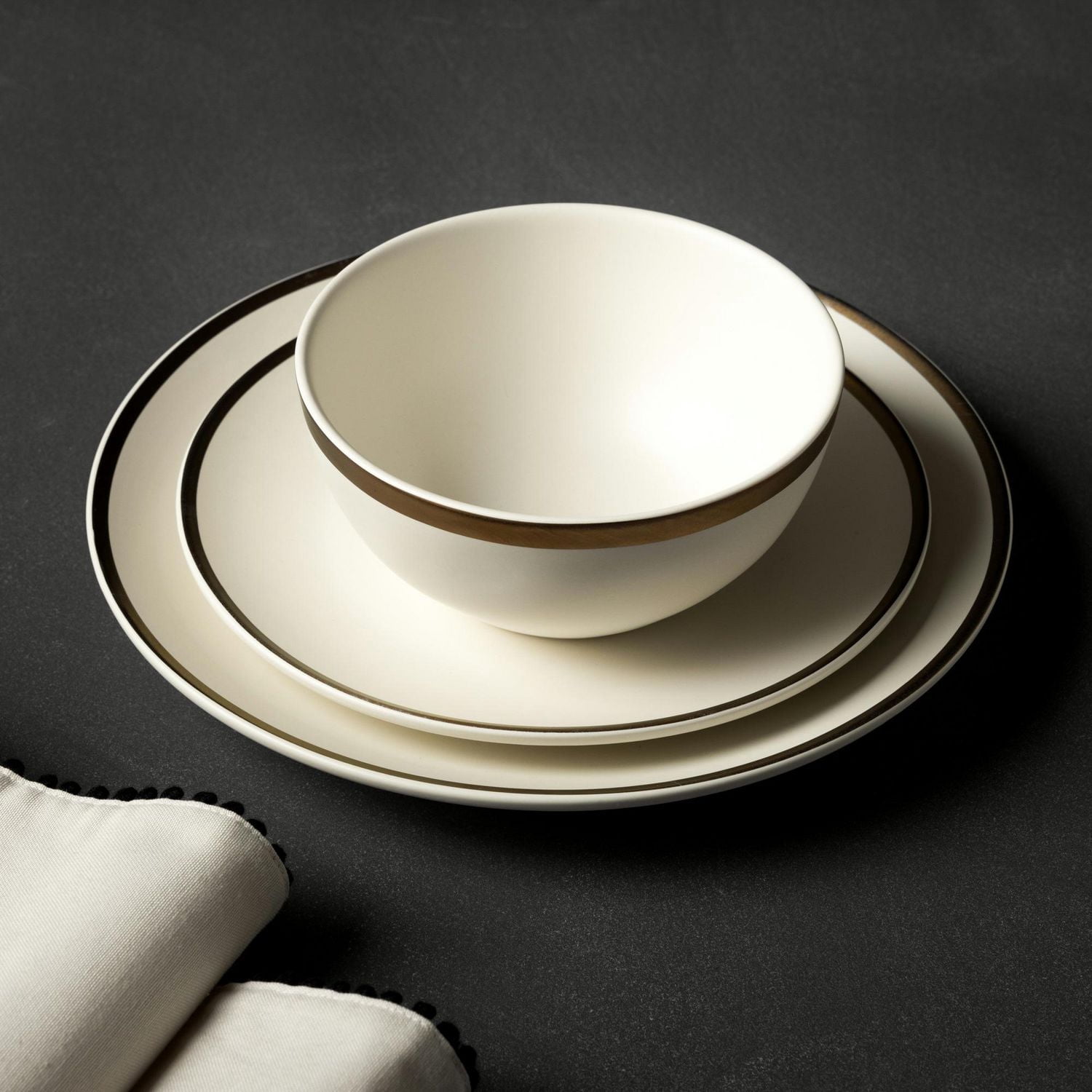 Thyme & Table Stoneware Salad Plate, Everest Collection, White