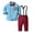 A02-Sky Blue, variant on Xudanell Baby Boys Gentleman Bowtie Suit Set - 2PCS Summer Outfit with Suspenders and Short Sleeve Shirt, Stylish Toddler Suit for 1-3 Years Old Boys (1-3Y)