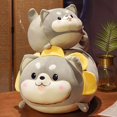 thumbnail image 2 of Peluche de perro Husky gordo de alta calidad para niños, almohada de animales Shiba Inu de dibujos animados, muñeco de juguete para calmar al bebé, 35/50/70cm, 2 of 5