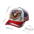 thumbnail image 5 of 250th Anniversary USA Hat, Commemorative Semiquincentennial Patriotic Baseball Cap with Bald Eagle, Liberty Bell & Statue of Liberty Embroidery, Red White Blue Trucker Hat for Men Women, 5 of 5