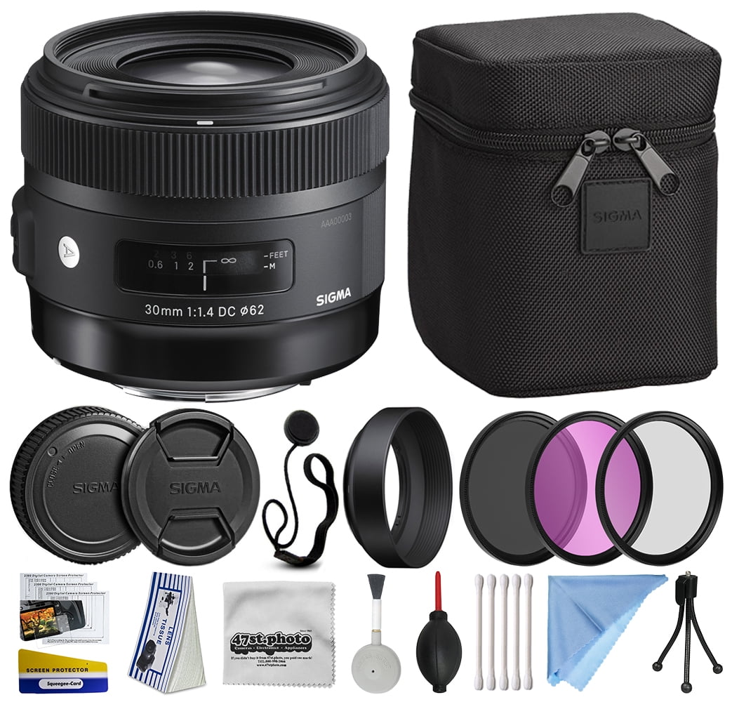 Sigma 30mm F1.4 DC HSM Art Lens for Nikon (301306) with Beginner