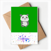 Panda Fat Animal Art Deco Fashion Welcome Back Greeting Cards Envelopes Blank