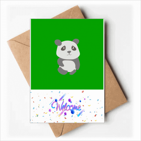 Panda Fat Animal Art Deco Fashion Welcome Back Greeting Cards Envelopes Blank