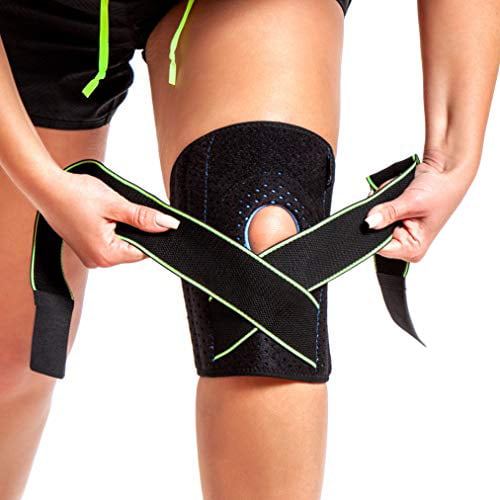 Adjustable Open Patella Stabilizer for Sports Trauma Meniscus Tears DISUPPO Hinged Knee Brace Support with Frosted Surface ACL Arthritis Ligament Injuries Sprains