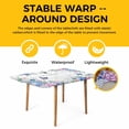 thumbnail image 4 of Watercolor Flowers Table Cloths for 5 Foot Rectangle Tables, Spring Butterflies Floral Gray Wood Patio Waterproof Elastic Fitted Tablecloths, Washable Rectangular Table Cover for Camping, 4 of 8