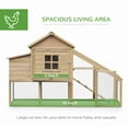 thumbnail image 3 of Pawhut Wooden Chicken Coop Hen House with Nesting Box and Run, 69", 3 of 9