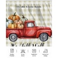 thumbnail image 5 of It's Fall Bed Skirt California King Size 18in Drop, Y'all Thanksgiving Truck Pumpkin Harvest Buffalo Plaid Wrap Around Dust Ruffle Bedskirts, Wrinkle&Fade Resistant Easy Fit Bedskirt with Elastic, 5 of 8