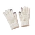 thumbnail image 1 of Guantes mágicos térmicos elásticos con pantalla táctil de invierno para mujer Guantes de mensajes de de lana gruesa de punto de lana cálida para blanco Sunnimix guantes de punto de invierno, 1 of 8