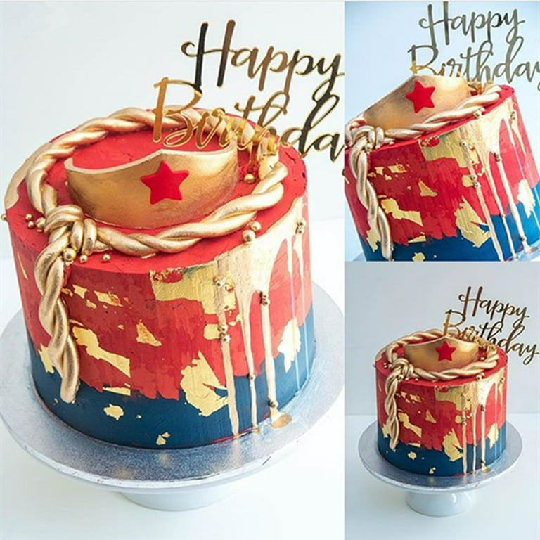 Decor Store Happy Birthday Cake Topper Flag Party Dessert Handmade ...