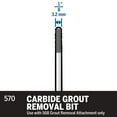 thumbnail image 2 of Dremel 570 1/8 inch Carbide Grout Removal Bit, 2 of 5