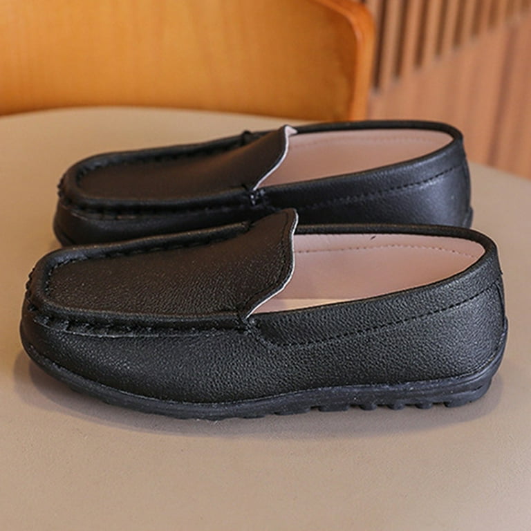 Autumn Children Boy Casual Shoes Flat Bottom Soft Non On Dress Shoes Comfortable Solid Color