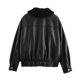 thumbnail image 4 of HH TRAF 2024 Chaquetas gruesas de estilo urbano para mujer, color negro, cuello vuelto, mangas largas, bolsillos, cremallera, abrigos de invierno para mujer a la moda, 4 of 5