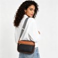 thumbnail image 4 of EXTREE Crossbody Bags for Women, Shoulder Handbags with Wide Strap, Trendy Design Shoulder Purse for Travel, Black&Brown, 4 of 8