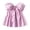Pink, variant on Womens Striped Bandeau Shirt Bow Knot Frill Trim Shirred Summer Y2k Tube Top Light Blue, Size XS