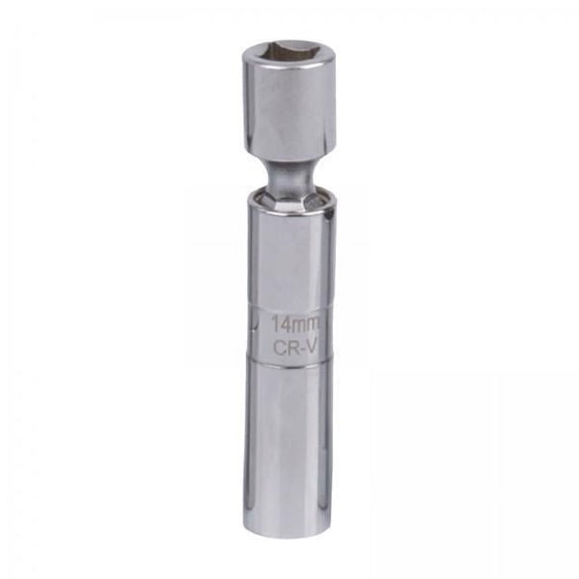 2x Enchufe De Bujía Magnético 3/8 Pulgadas Unidad 12 Puntos Llave Giratoria De Reparación De Coche 97mm 14mm