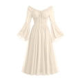 thumbnail image 2 of YuXingFu Gothic Dresses for Women Renaissance Dress With Pocket Court Style Long Sleeved Long Dress Beige XXL, 2 of 9
