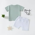 thumbnail image 4 of Tkrady Toddler Boys Clothes Summer New Breathable Handsome Short Sleeve Tee Tops Shorts 2 Piece Set, Sizes 0-3 Years, 4 of 7